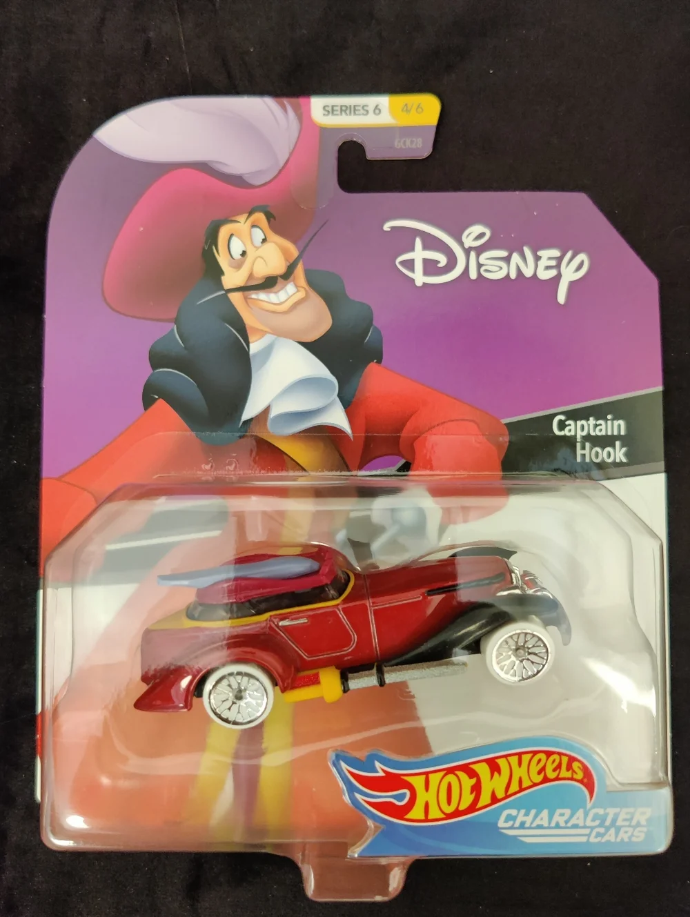 Disney Hot Wheels Character Car Captain Hook